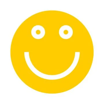 Happy Smiley Smiling Face Flat Style Illustrazione stock