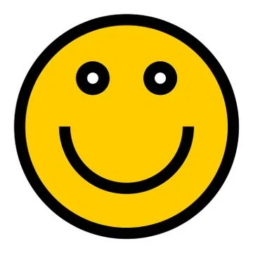 Happy Smiley Smiling Face Flat Style Illustrazione stock