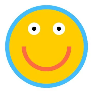 Happy Smiley Smiling Face Flat Style Stock-Illustration