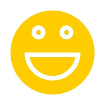 Happy Smiley Smiling Face Flat Style Stock Illustration