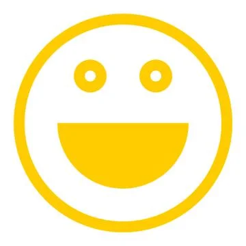Happy Smiley Smiling Face Flat Style Illustrazione stock