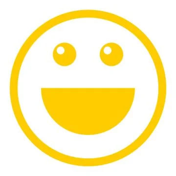 Happy Smiley Smiling Face Flat Style Illustrazione stock