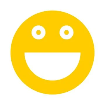 Happy Smiley Smiling Face Flat Style Stock-Illustration