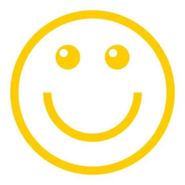 Happy Smiley Smiling Face Flat Style Illustrazione stock