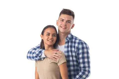Happy smiling couple Stock Photos