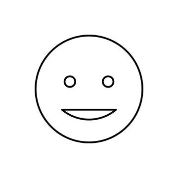 Happy, smiling, emotions icon. Simple line, outline vector expression of mood Stock Illustration
