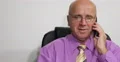 Happy Smiling Face Business Man Portrait Mobile Phone Talking Wearing Eyeglasses 4k or 4k+ Resolution