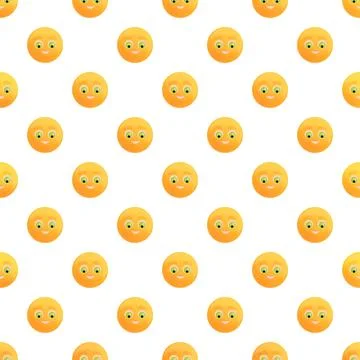 Happy smiling face seamless pattern background Stock Illustration