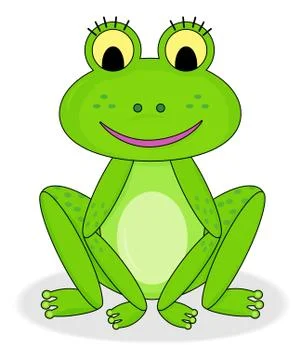 Happy smiling frog Stock Illustration
