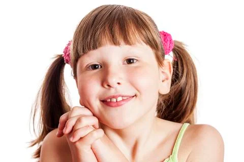 Happy smiling girl Stock Photos