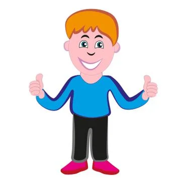 Happy smiling guy. Stock Illustration