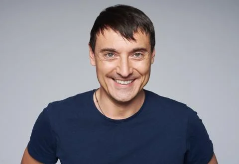 Happy smiling guy looking at camera isolated Stock Photos