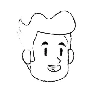 Happy smiling man icon image Stock Illustration