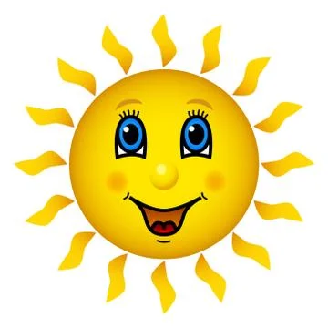 Happy smiling sun Stock Illustration