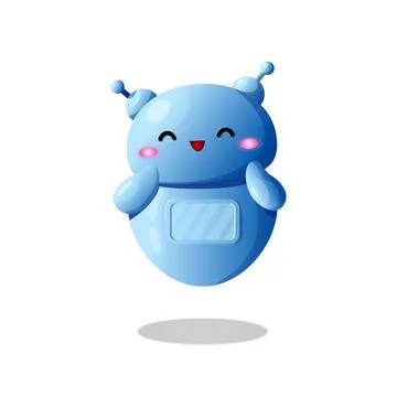 Happy smiling vector chat bot Stock Illustration