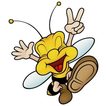 Happy Smiling Wasp Stock Illustration