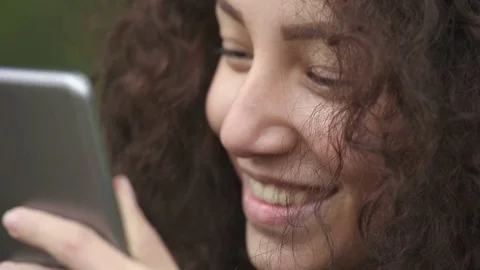Happy smiling woman using tablet computer browsing on internet Stock-Footage 73214702
