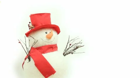 Happy Snowman Stock Footage 9043786