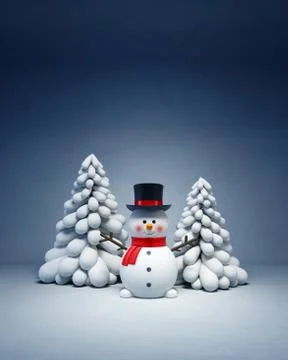 Happy snowman Stock Illustration