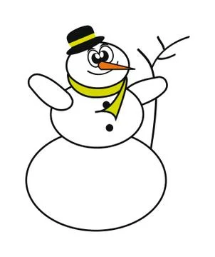 Happy snowman Stock Illustration
