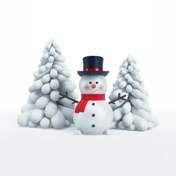 Happy snowman Stock Illustration
