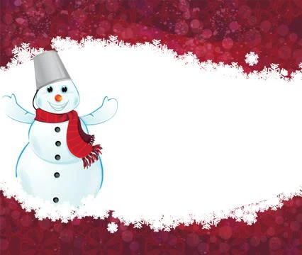 Happy snowman Stock Illustration
