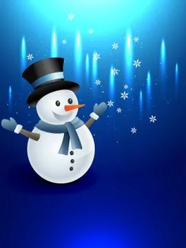 Happy snowman Stock Illustration