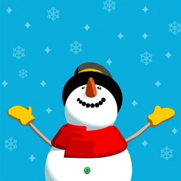 Happy Snowman Stock Illustration