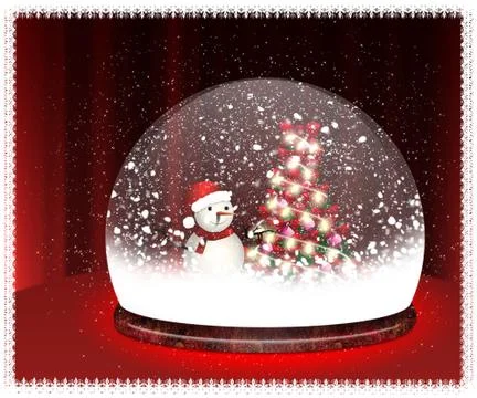 Happy snowman Stock Illustration