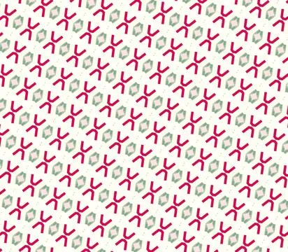 Happy soft meadow minimalist repeatable contour surface pattern in blush pink, m Stock Illustration