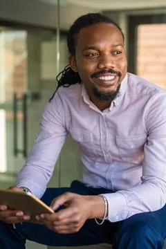 Happy software developer man working on project. Programming advanced code .. 스톡 사진