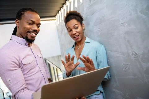 Happy software developers working on meeting, Programming advanced code 写真素材