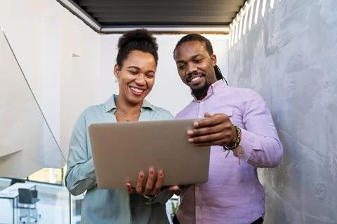 Happy software developers working on meeting, Programming advanced code art.. 写真素材