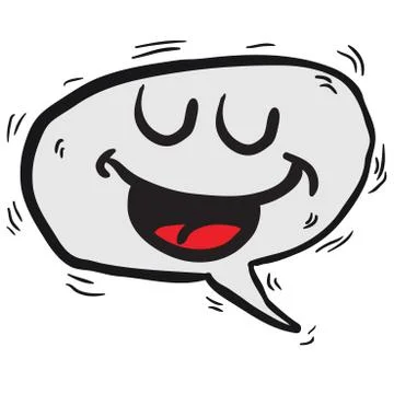 Happy speech bubble Stock Illustration