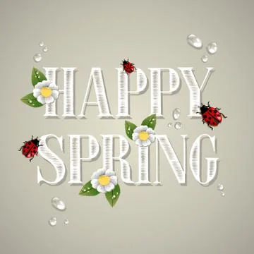 Happy spring background Stock Illustration