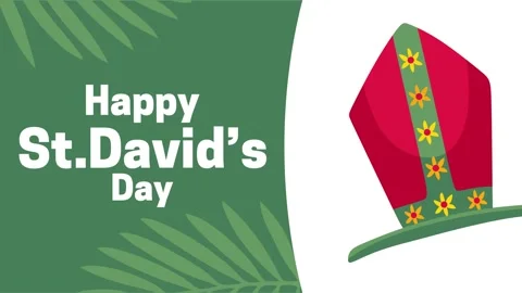 Happy St Davids Day 스톡 동영상 343329273