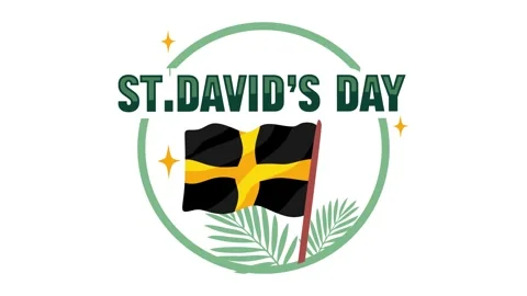 Happy St Davids Day Video stock 343329325