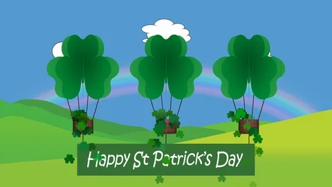Happy St Patricks day animation Stock Footage 101408473