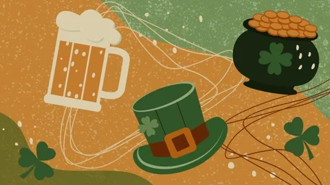 Happy St. Patrick's Day Background Stock Footage 300202543