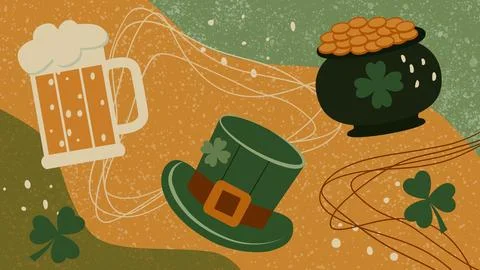 Happy St. Patrick's Day Background Stock Illustration