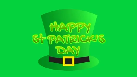 Happy st patrick's day hat Stock Footage 234181858