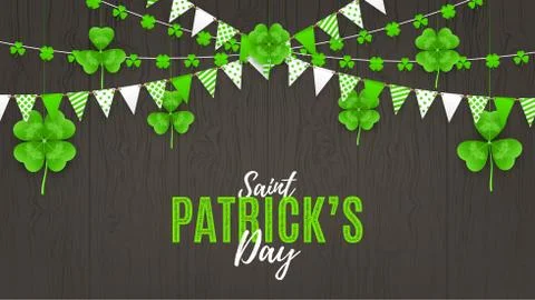 Happy St. Patrick's Day Web Banner Stock Illustration