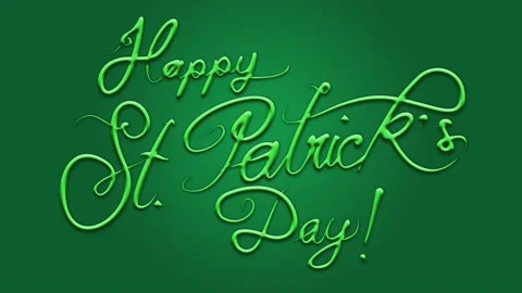 Happy st pattricks day hand writing multiple style animation 스톡 동영상 170188016