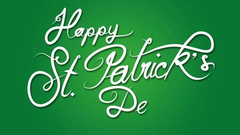 Happy st pattricks day hand writing multiple style animation 스톡 동영상 171229582
