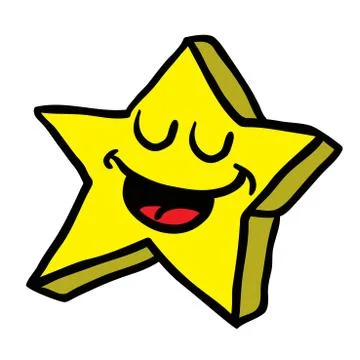 Happy star Stock Illustration