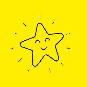 Happy star smiley Stock Illustration