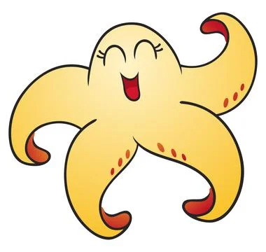 Happy starfish Stock Illustration