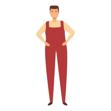 Happy storekeeper icon cartoon vector. House work parcel イラスト素材