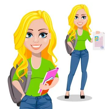 Happy student. Back to school. Stock Illustration