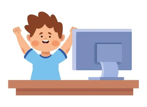 Happy student boy Stock Illustration